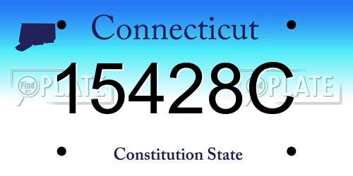 15428C Connecticut License Plate