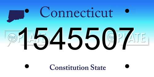 1545507 Connecticut License Plate