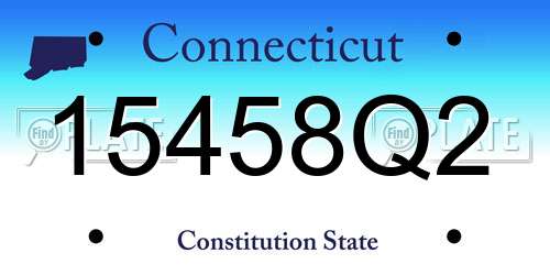 15458Q2 Connecticut License Plate