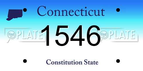 1546 Connecticut License Plate