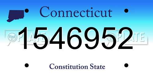 1546952 Connecticut License Plate