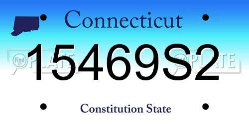 15469S2 Connecticut License Plate