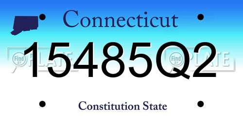 15485Q2 Connecticut License Plate