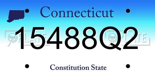15488Q2 Connecticut License Plate