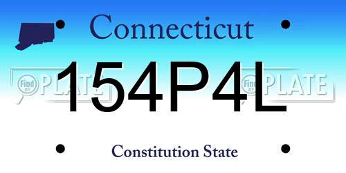 154P4L Connecticut License Plate