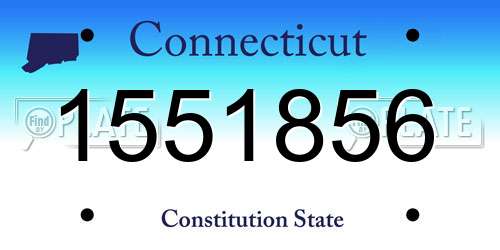 1551856 Connecticut License Plate