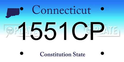 1551CP Connecticut License Plate