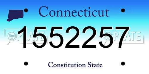 1552257 Connecticut License Plate