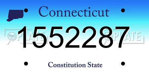 1552287 Connecticut License Plate