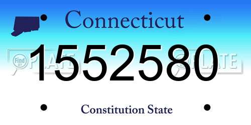 1552580 Connecticut License Plate