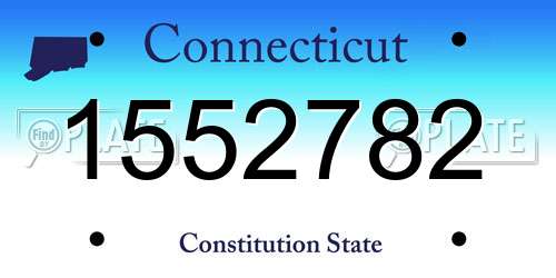 1552782 Connecticut License Plate