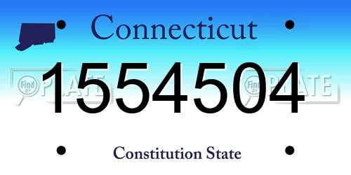 1554504 Connecticut License Plate
