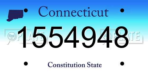 1554948 Connecticut License Plate