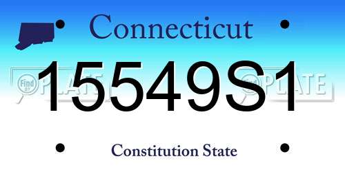 15549S1 Connecticut License Plate