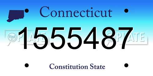 1555487 Connecticut License Plate