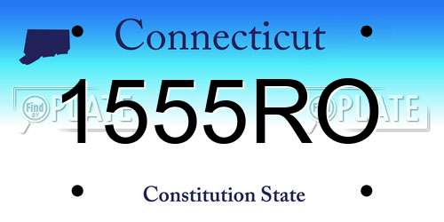 1555RO Connecticut License Plate