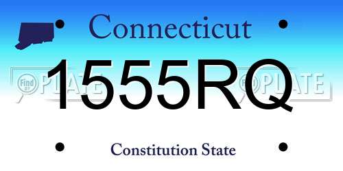 1555RQ Connecticut License Plate