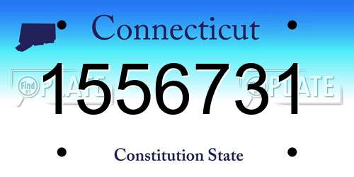 1556731 Connecticut License Plate