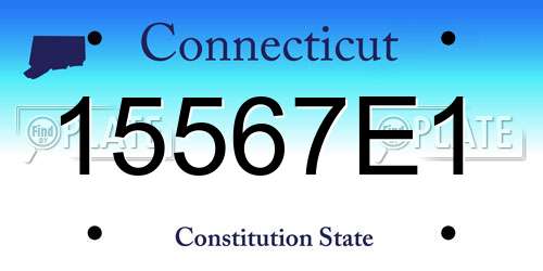 15567E1 Connecticut License Plate