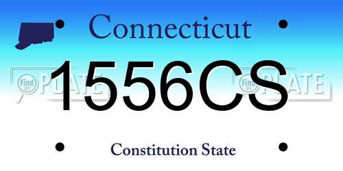 1556CS Connecticut License Plate