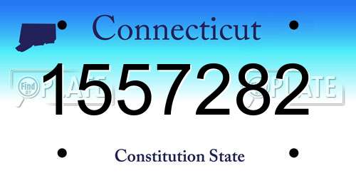 1557282 Connecticut License Plate