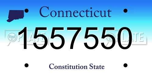 1557550 Connecticut License Plate