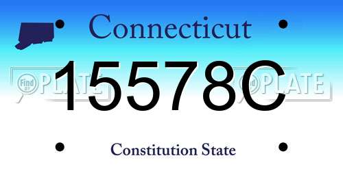 15578C Connecticut License Plate