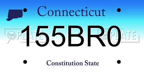 155BR0 Connecticut License Plate
