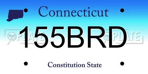 155BRD Connecticut License Plate