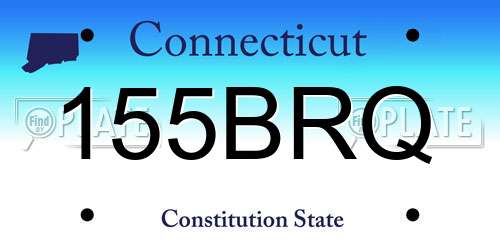 155BRQ Connecticut License Plate