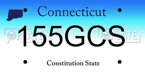 155GCS Connecticut License Plate