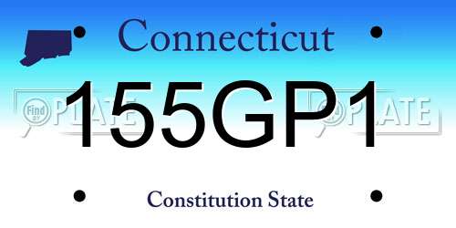 155GP1 Connecticut License Plate