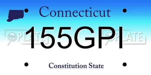 155GPI Connecticut License Plate