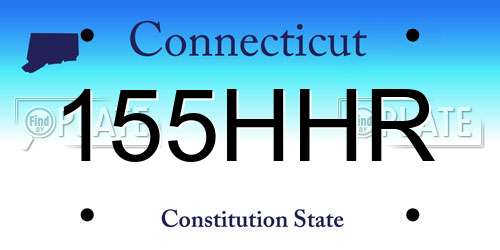 155HHR Connecticut License Plate