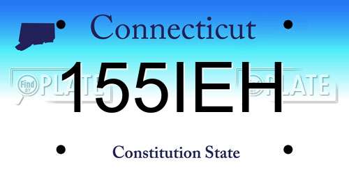 155IEH Connecticut License Plate