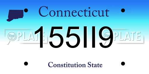 155II9 Connecticut License Plate