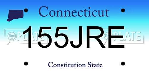 155JRE Connecticut License Plate