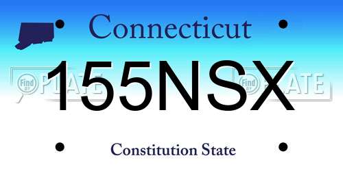 155NSX Connecticut License Plate