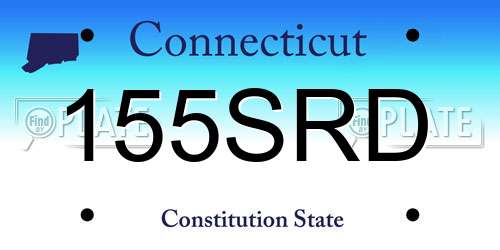 155SRD Connecticut License Plate