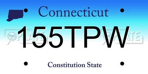 155TPW Connecticut License Plate