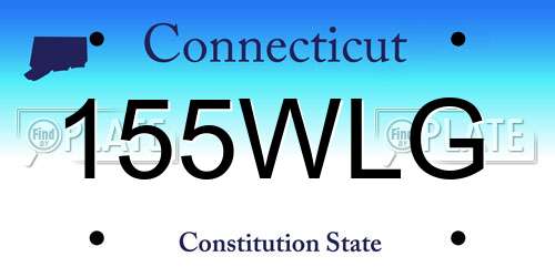 155WLG Connecticut License Plate
