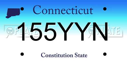 155YYN Connecticut License Plate