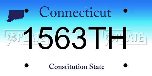 1563TH Connecticut License Plate