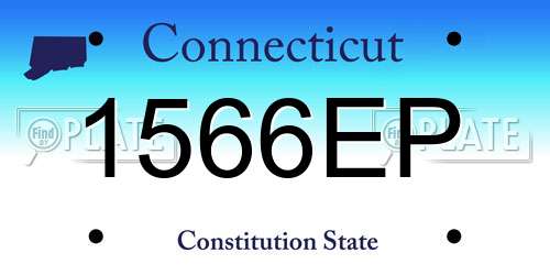 1566EP Connecticut License Plate