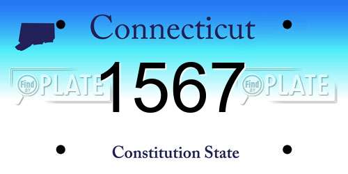 1567 Connecticut License Plate