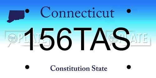 156TAS Connecticut License Plate
