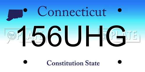 156UHG Connecticut License Plate