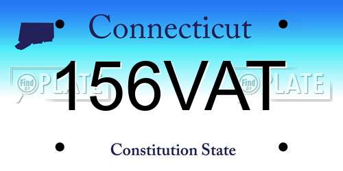 156VAT Connecticut License Plate