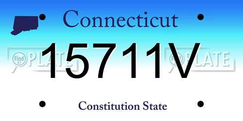15711V Connecticut License Plate