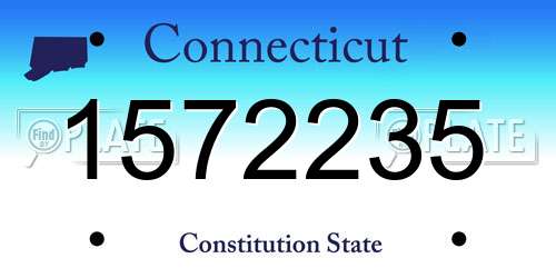 1572235 Connecticut License Plate
